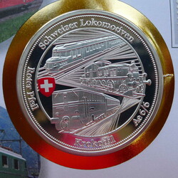 2013, NUMISBRIEF Schweizer Lokomotiven mit versilberter ...
