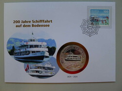 2024, NUMISBRIEF 200 Jahre Schifffahrt auf dem Bodensee mit ...