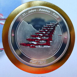 2014, NUMISBRIEF 25 Jahre PC-7 Team mit versilberter Sonderprägung, ...