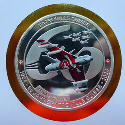 2024, NUMISBRIEF 25 Jahre PC-7 Team mit versilberter Sonderprägung, ...