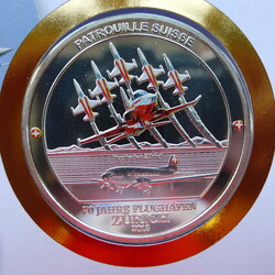 2018, NUMISBRIEF Patrouille Suisse - 70 Jahre Flughafen Zürich mit ...