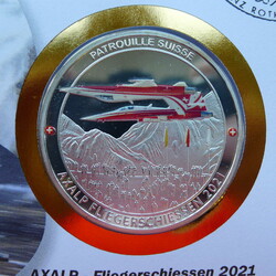 2021, NUMISBRIEF Patrouille Suisse - AXALP Fliegerschiessen 2021 mit ...