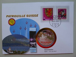 2017, NUMISBRIEF Patrouille Suisse - Seenachtsfest mit versilberter ...