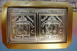 1990, NUMISBRIEF Helvetia Genf mit Doppelgenf aus Silber (15g, ...