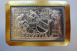 1991, NUMISBRIEF 800 Jahre Bern mit Silberbriefmarke 750 Jahre Bern ...