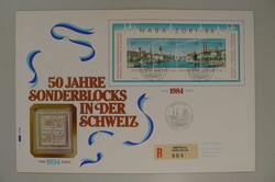 1984, NUMISBRIEF 50 Jahre Sonderblocks in der Schweiz mit ...