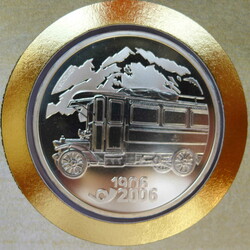 2006, NUMISBRIEF 100 Jahre Postauto Schweiz mit 20Fr.-Silbermünze ...