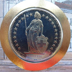 1991, NUMISBRIEF Gemeinschaftsausgabe Schweiz - USA mit 2 Franken und ...