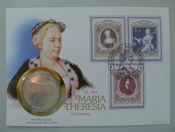 1988, NUMISBRIEF "Maria Theresa" mit Nachprägung des berühmten ...