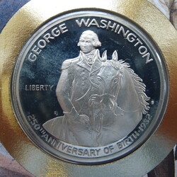1989, NUMISBRIEF "Georg Washington" mit Silber-Gedenkmünze, ...