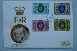 1980, NUMISBRIEF "Silberjubiläum Königin Elisabeth II" mit ...