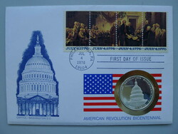 1976, NUMISBRIEF "Amrican Revulotion Bicentennial" mit ...