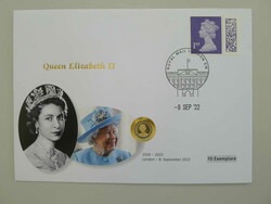 2022, NUMISBRIEF "Elisabeth II - In Memorian" mit 5$-Goldmünze, ...