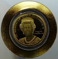 2022, NUMISBRIEF "Elisabeth II - In Memorian" mit 5$-Goldmünze, ...