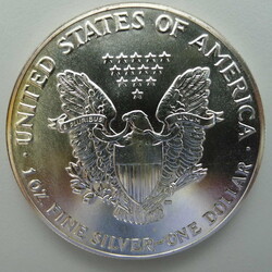 1987, USA, 1 US-Dollar, American Eagle - 1 Unze Silber (999.9) Im ...