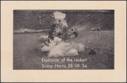 1935, RHEINECK, Karte vom Versuchs-Raketenflug über den Bodensee mit ...