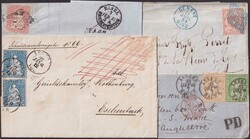 1850-1862, Briefposten Strubel & Rayon mit 16 Belegen ...