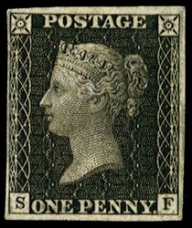 1865 1d Black Pl.66 “Royal Reprint“. Superb unused o.g. four ...