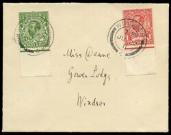 GB 1911 SG321,327 Cover First Day, Windsor cds1911 ¬Ωd Pale green ...