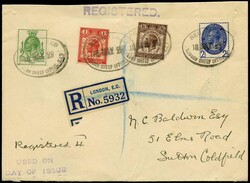 GB 1929 SG434/7 Cover - FDC1929 ¬Ωd-2¬Ωd Postal Union Congress. ...