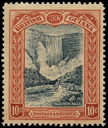 BRITISH GUIANA 1898 SG220x Mint 10c blue-black and brown-red variety ...