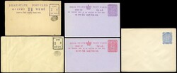 I.F.S. DHAR 1897 SG. Postal Stationery 1897-98 Group of five ...