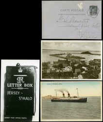 1881-1937 Channel Islands Mail. Attractive group of five postcards ...