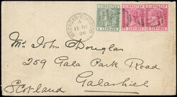 MOROCCO AGENCIES 1896 SGZ67/8 Cover Mazagan to Scotland, with ...