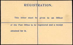 1945 (13 Jan) Straits Settlements 27c on 15c blue registered p/s ...