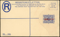 1942 (Dec) Kedah 15c blue registered p/s envelope, size G, with ...