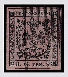3370: Early States Modena Newspaper Stamps