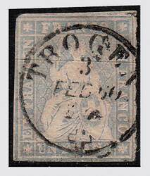 5655146: Switzerland sitting Helvetia perforated