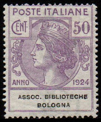 Regno 1924 enti parastatali ASSOC. BIBLIOTECHE BOLOGNA, serie di 4 ...