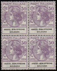 Regno 1924 enti parastatali ASSOC. BIBLIOTECHE BOLOGNA, 50 C. in ...