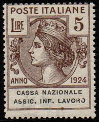 Regno 1924 enti parastatali CASSA NAZIONALE ASSIC. INF. LAVORO, serie ...