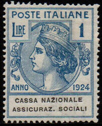 Regno 1924 enti parastatali CASSA NAZIONALE ASSICURAZ. SOCIALI, serie ...