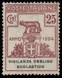 Regno 1924 enti parastatali, 25 C. lilla bruno, VIGILANZA OBBLIGO ...