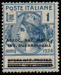 Regno 1924 enti parastatali, i 6 bassi valori soprastampati (N° ...