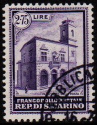 San Marino 1932 Inaugurazione del Palazzetto della Posta, serie di 5 ...