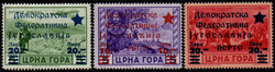 Montenegro 1945 Liberazione della Jugoslavia soprastampa, serie di 13 ...
