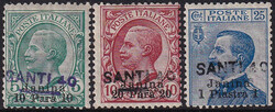 Janina Levante Italiano 1909/11 10 Para su 5 C. - 20 Para su 10 C. - ...