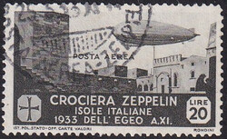 Egeo 1933 Crociera Zeppelin, serie completa con annulli poco ...