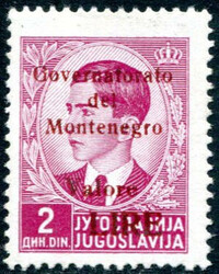Montenegro 1942 Jugoslavia, Pietro II°, 11 valori soprastampati in ...