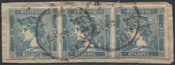 Lombardo Veneto 1855 francobolli per giornali, 3 C. del III° tipo, ...