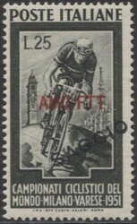 Trieste A 1951 Campionati Ciclistici del Mondo, soprastampato SAGGIO ...