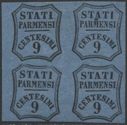 Parma 1857 segnatasse per giornali, carta sottile, il 6 C. rosa ...