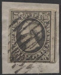Lussemburgo 1852 Effigie del Granduca Guglielmo III°, 10 C. nero ...