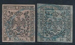 Segnatasse per Giornali, 9 e 10 c. n. 2 + 4, consueti annulli azzurri ...