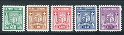 Stemma, serie cpl. dent. 11 1/2 (I tiratura) n. 1a/5a. (1200)