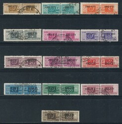 Pacchi Postali sovr. su una sola riga, serie cpl. n. 13/25. (675)